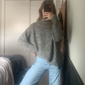 BDG marled grey mock neck oversized sweater